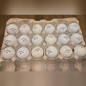 18 Callaway Supersoft white golf balls in 5A Pristine playing condition